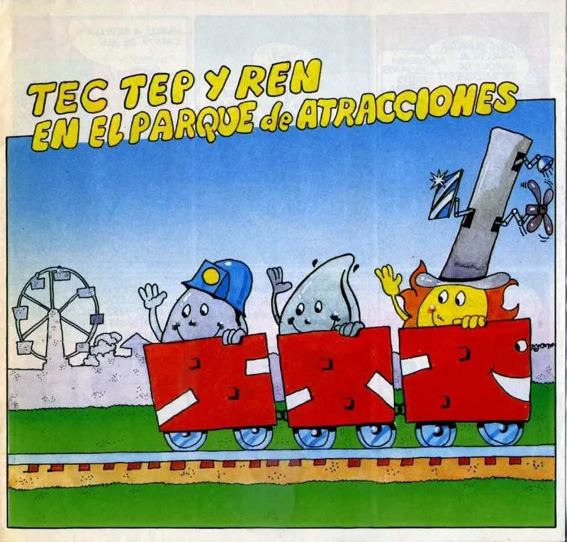 Tec, Tep y Ren en el parque de atracciones (Secretaría general de la energía y recursos minerales de