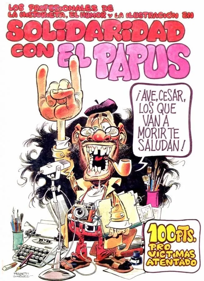 Los profesionales de la historieta, el humor y la ilustración en solidaridad con el Papus (Iniciativ