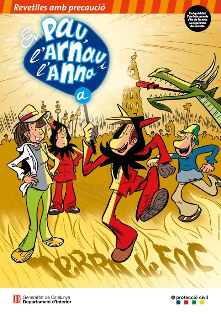 En Pau, l'Arnau i l'Anna a Terra de foc