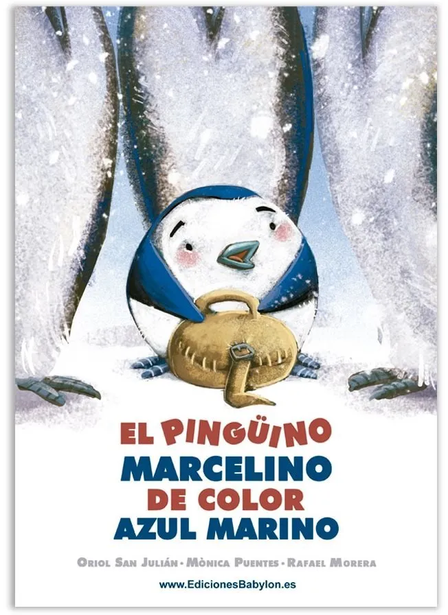 El pingüino Marcelino de color azul marino