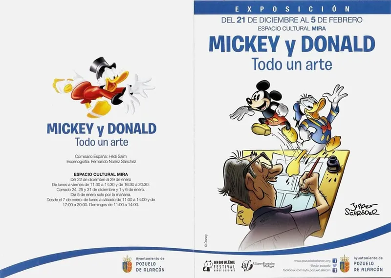 Folleto Exposición Mickey y Donald. Todo un arte