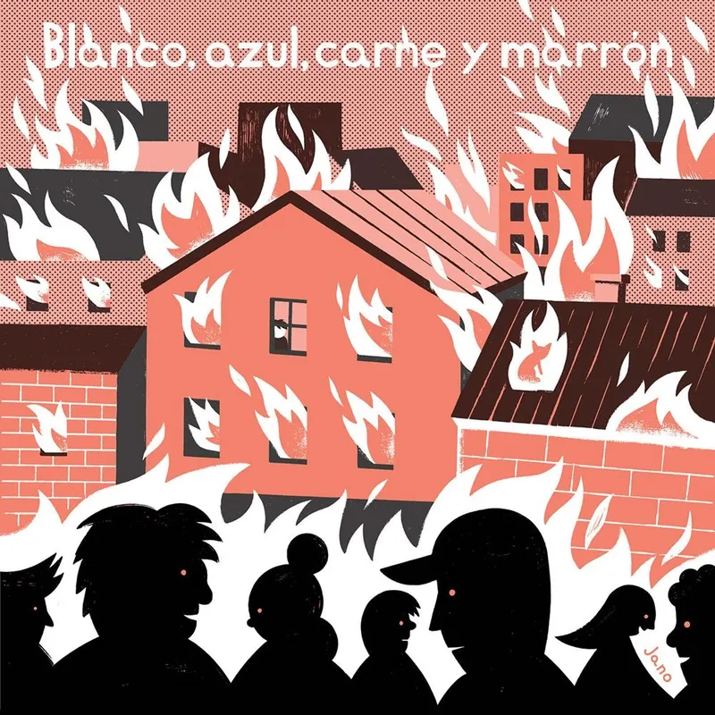 Blanco, azul, carne y marrón (Autoedición)