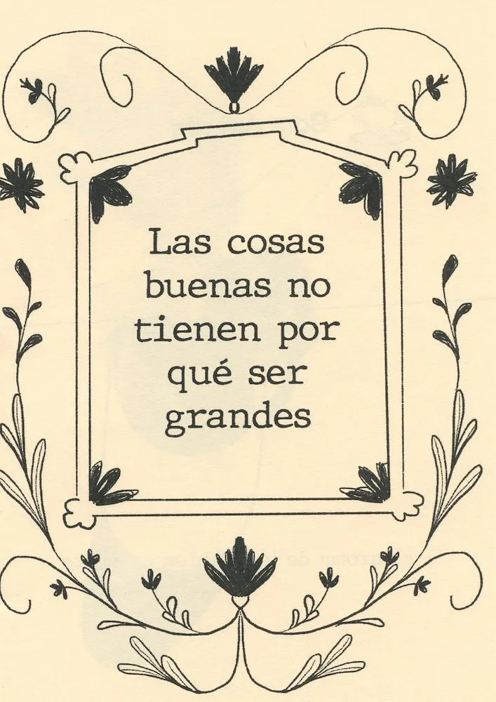 Las cosas buenas no tienen por qué ser grandes (Autoedición)