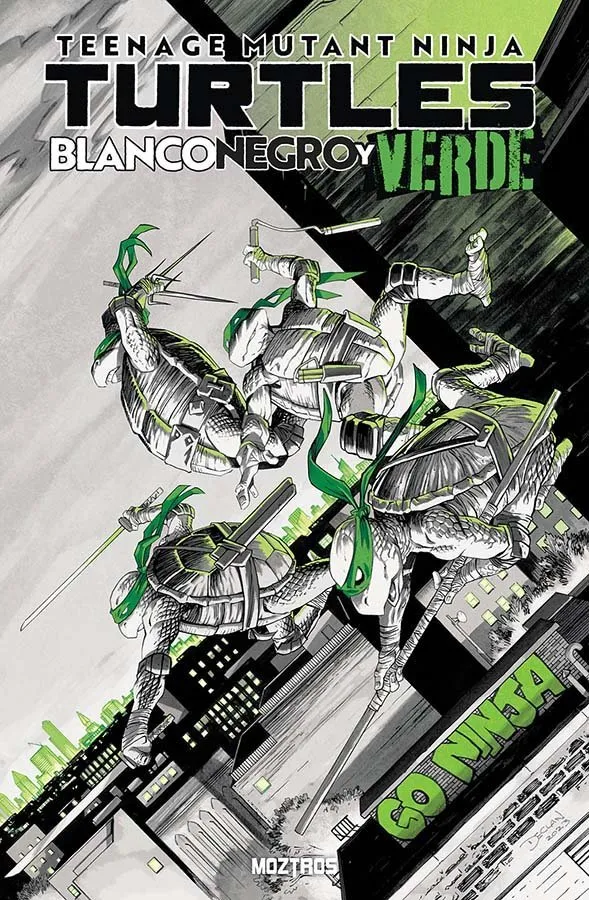 Teenage Mutant Ninja Turtles: Negro, blanco y verde