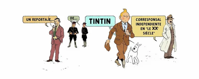 Un Reportaje de Tintin Corresponsal Independiente en "le XXe Siécle"