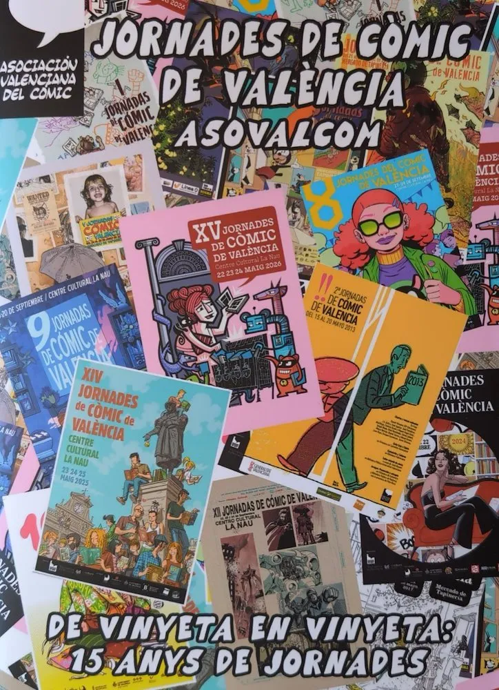 Jornadas de còmic de València Asovalcom. De vinyeta en vinyeta: 15 anys de jornadas.